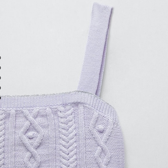 Zara Tops Zara Cable Knit Cropped Top Poshmark